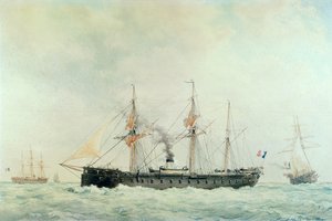 O navio de guerra francês, La Gloire